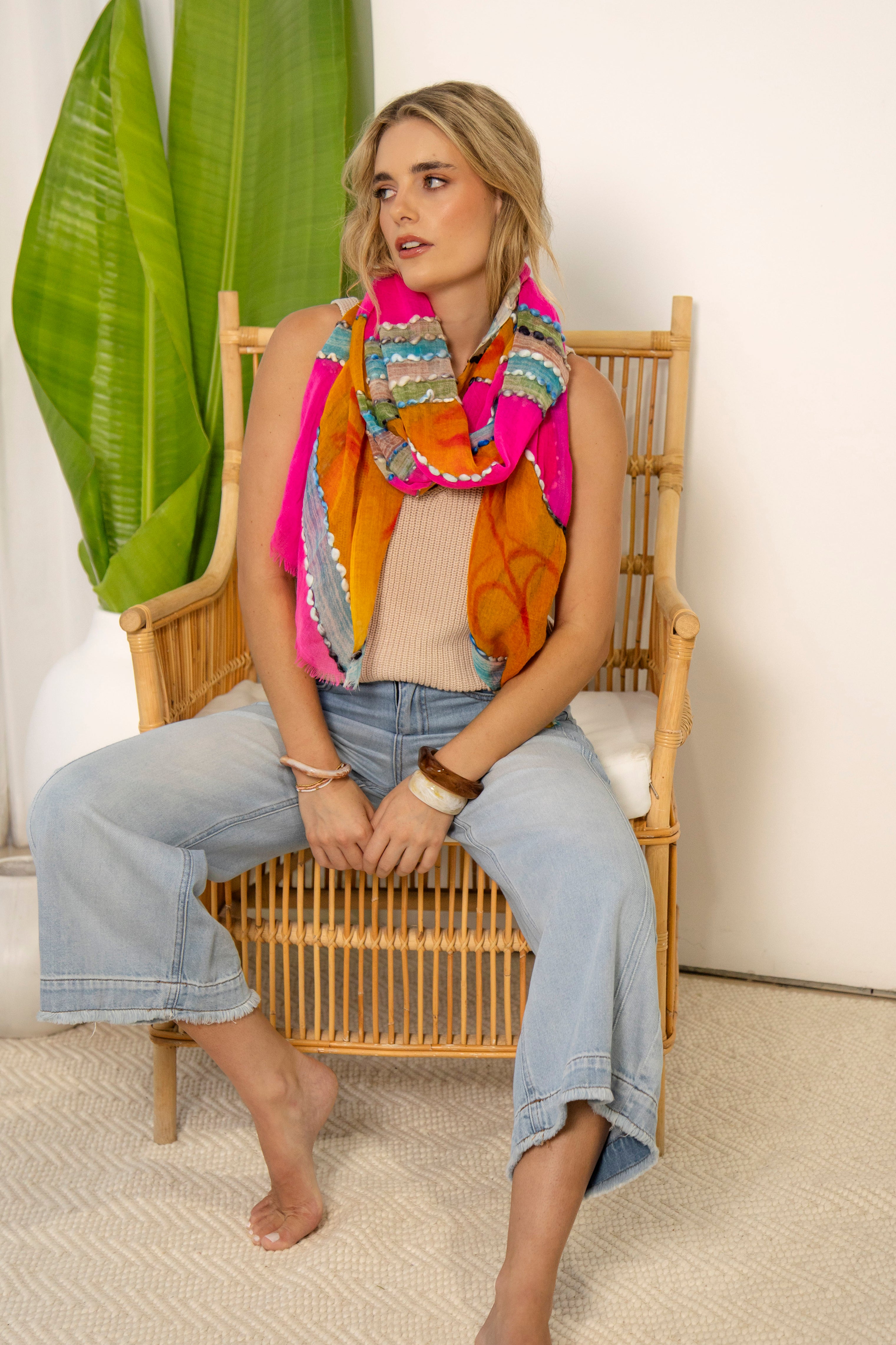 Electric Eclipse Wool Scarf