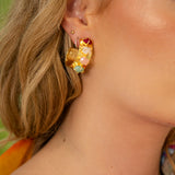 Gia Stone Gemstone Hoop Earring