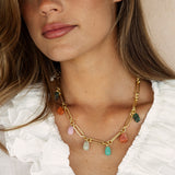 River Natural Stone Gemstone Necklace