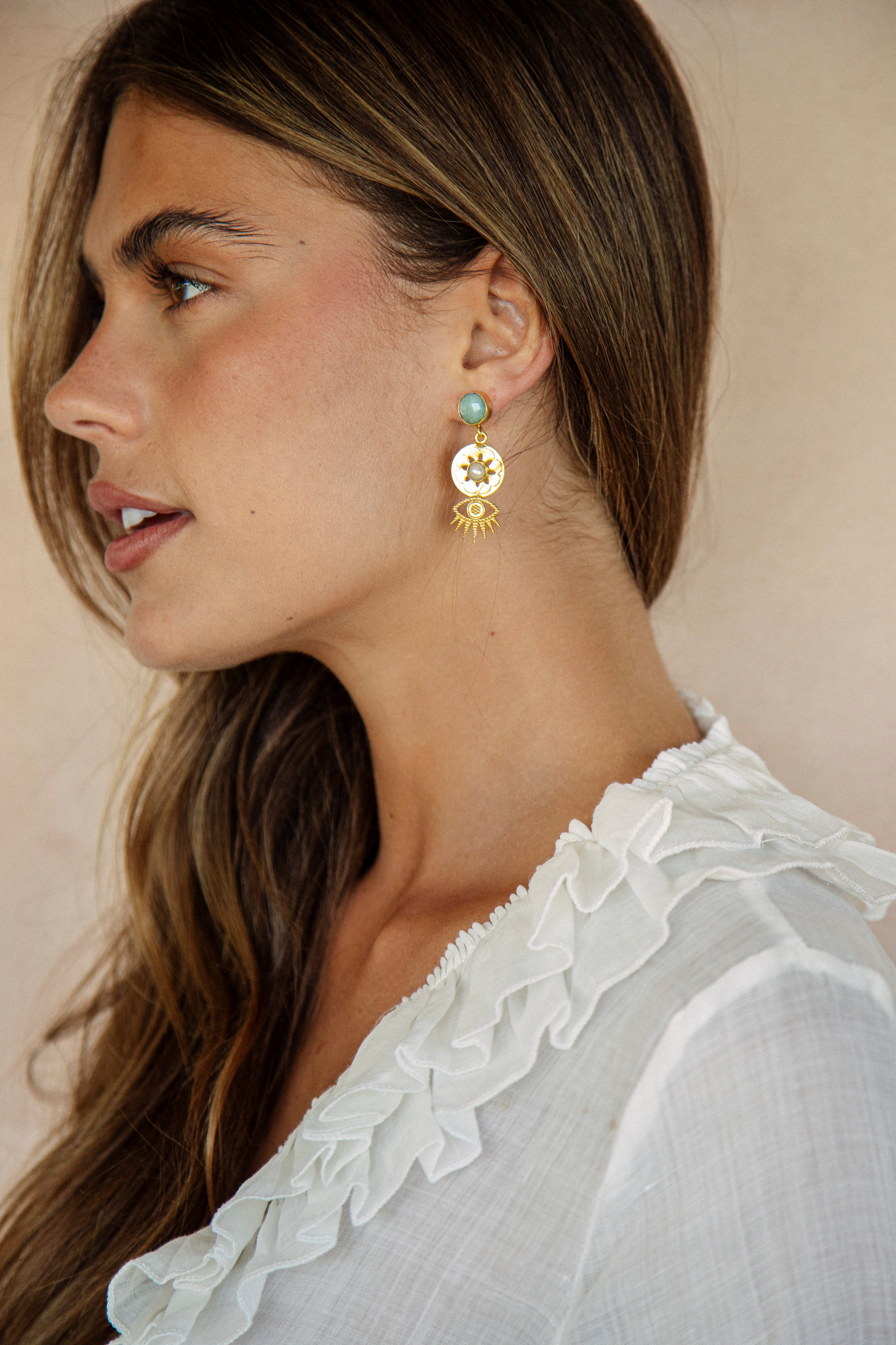 Natural Stone Earring