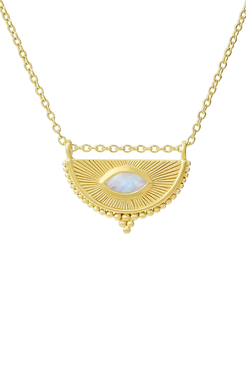 Soul Seer Moonstone Necklace Gold