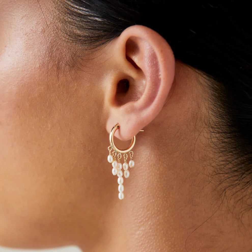 Consie Freshwater Pearl Earrings - Gold