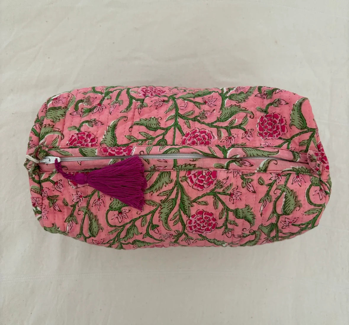 Indie Cosmetic Bag - Pink Peony
