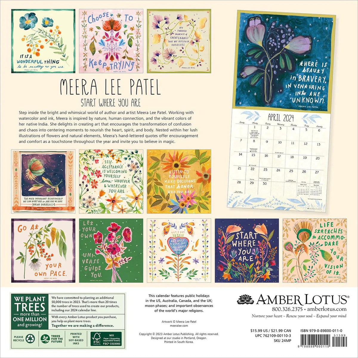 Meera Lee Wall Calendar 2024