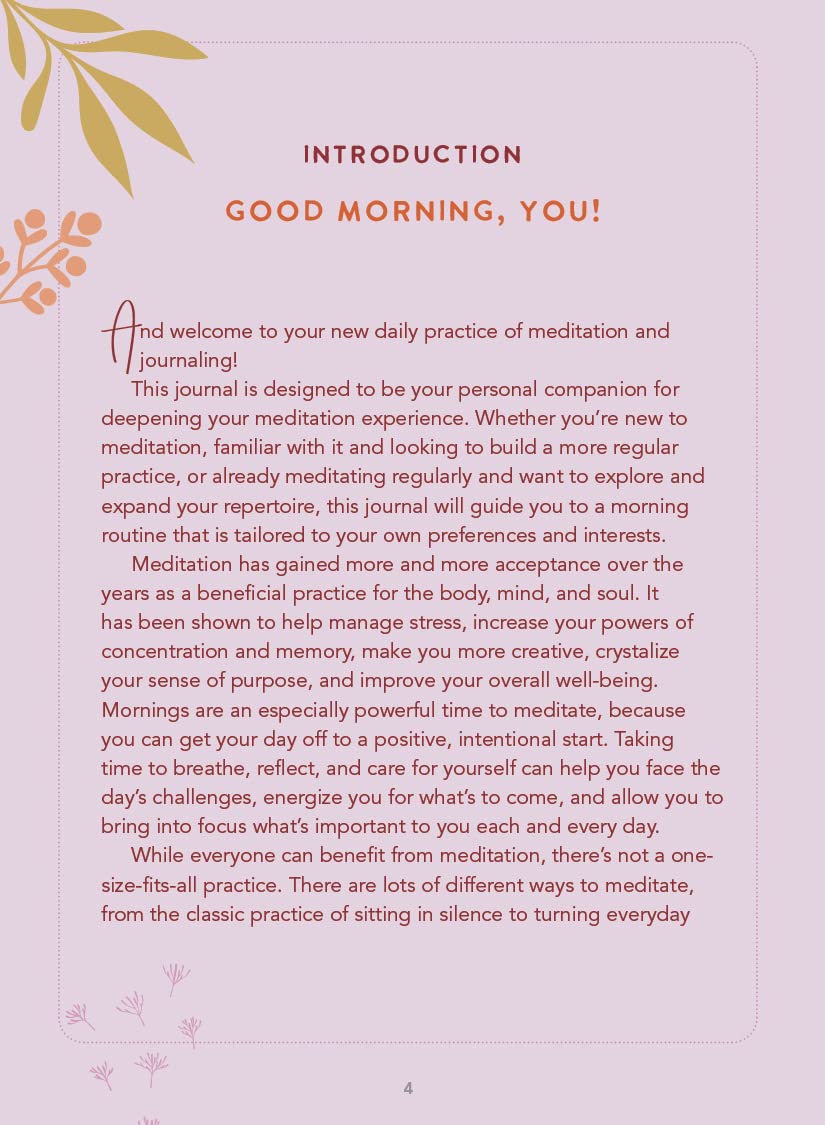 Morning Meditation Journal