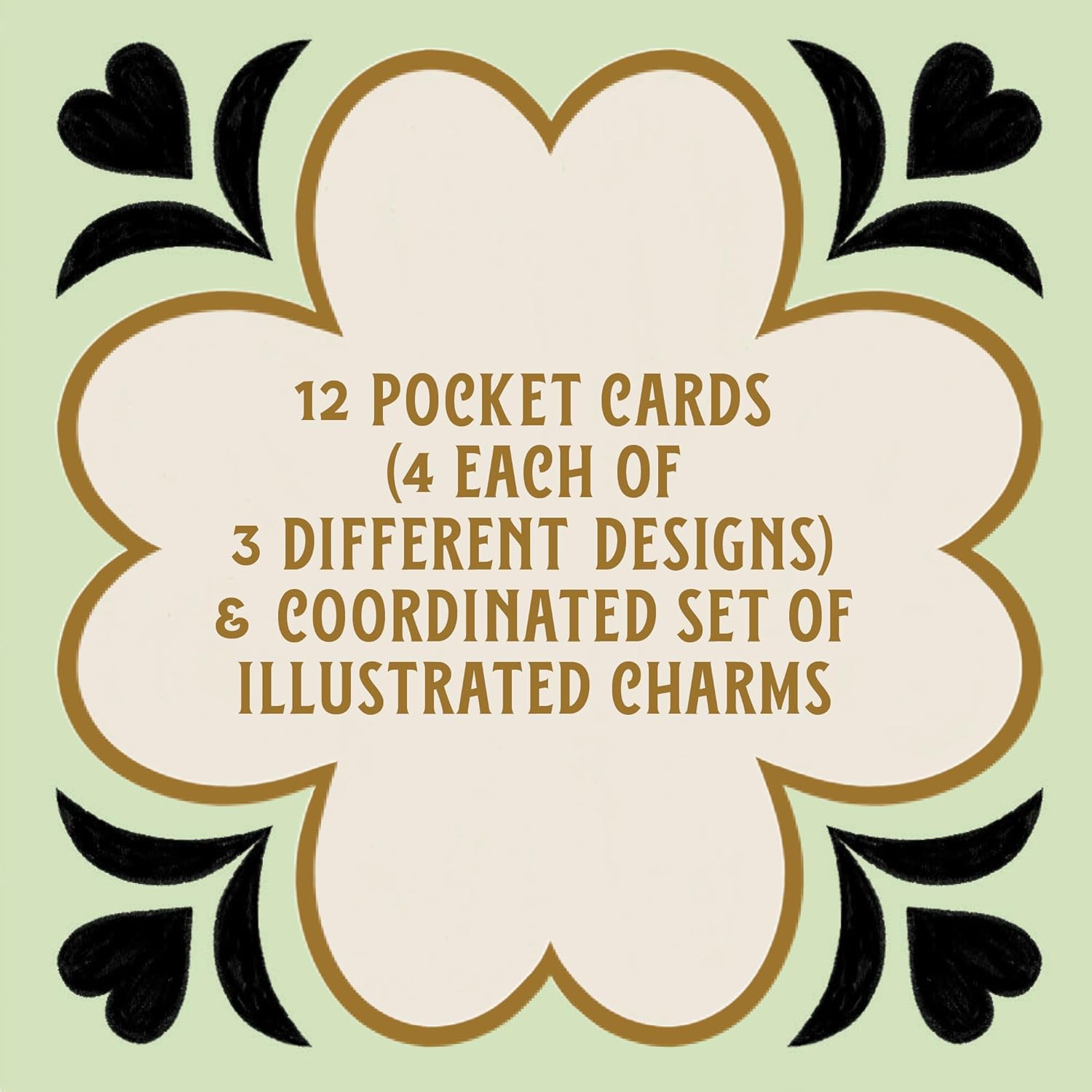 Luck, Love & Dreams Charm Cards: 12 Folded Victorian Pocket Notes