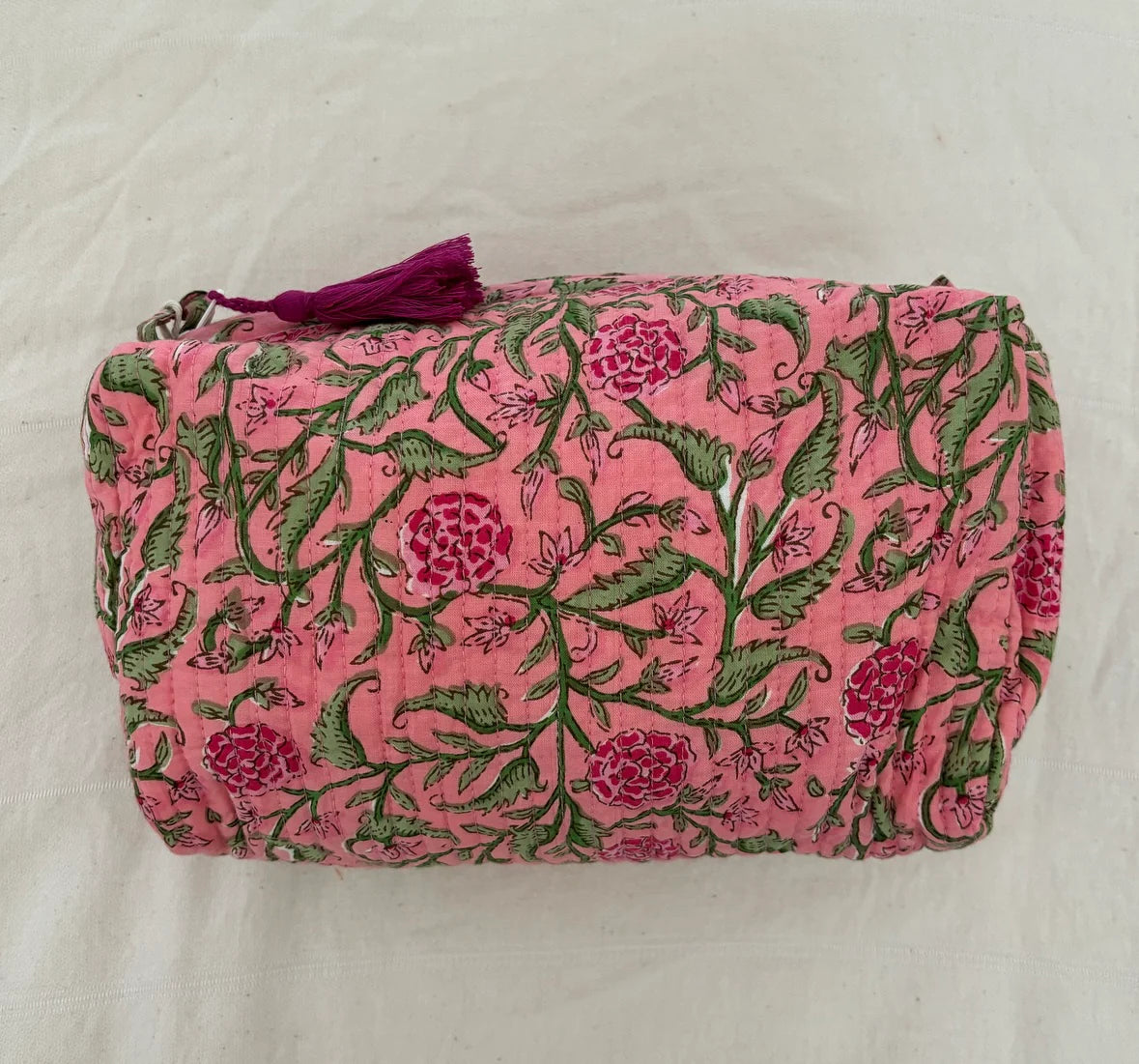 Indie Cosmetic Bag - Pink Peony