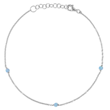 Mermaids Tears Azure Opal Anklet