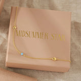 Oceanic Azure Opal Anklet Gold