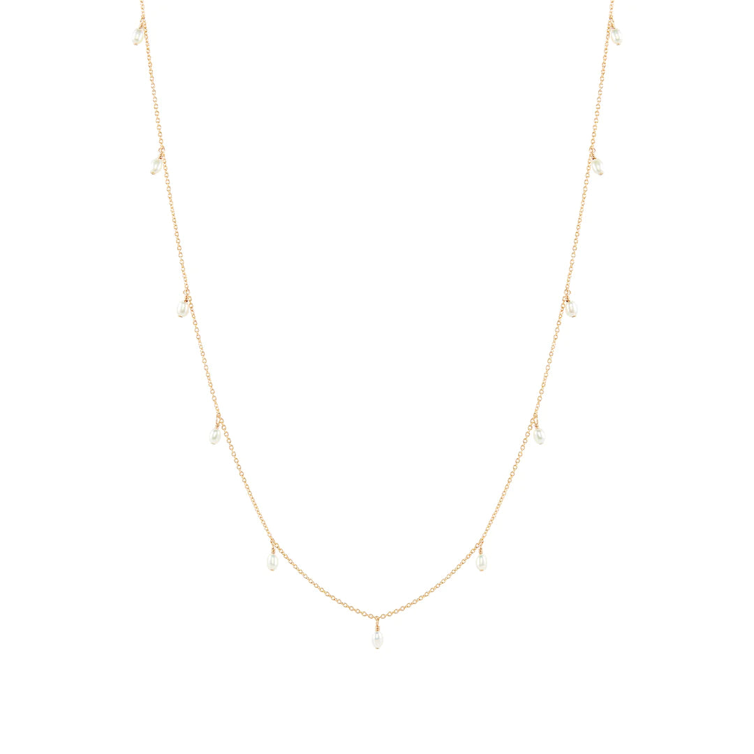 Prim Freshwater Pearl Necklace Gold - 18inch