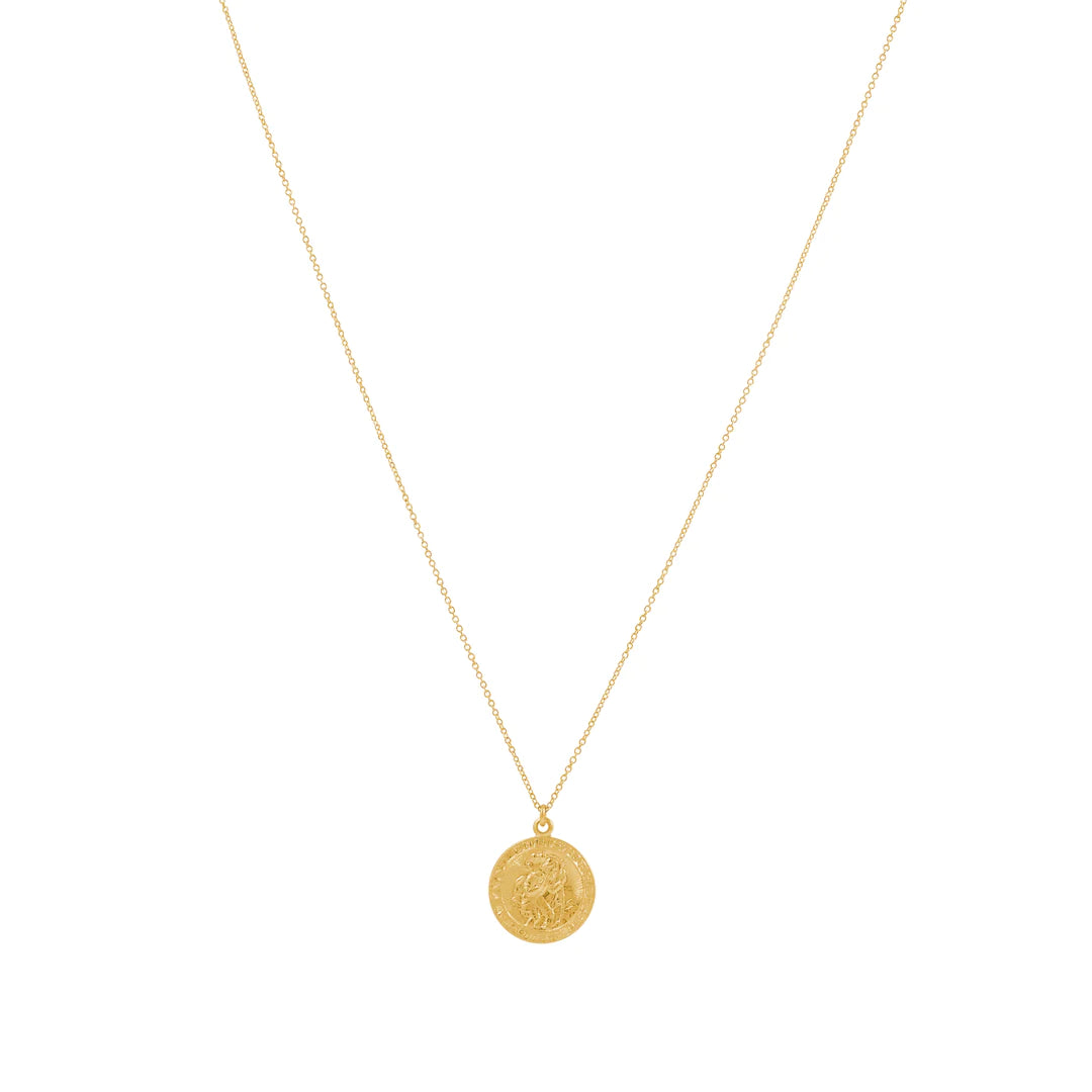 St Christopher Necklace Gold - 18 inch