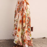 Amber Wrap Skirt Rio - side view showcasing tie closure and tiered style