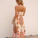 Amber Wrap Skirt Rio - rear view highlighting paisley pattern
