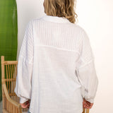 Andy Pleated Shirt - rear view showcasing pin tuck detailing