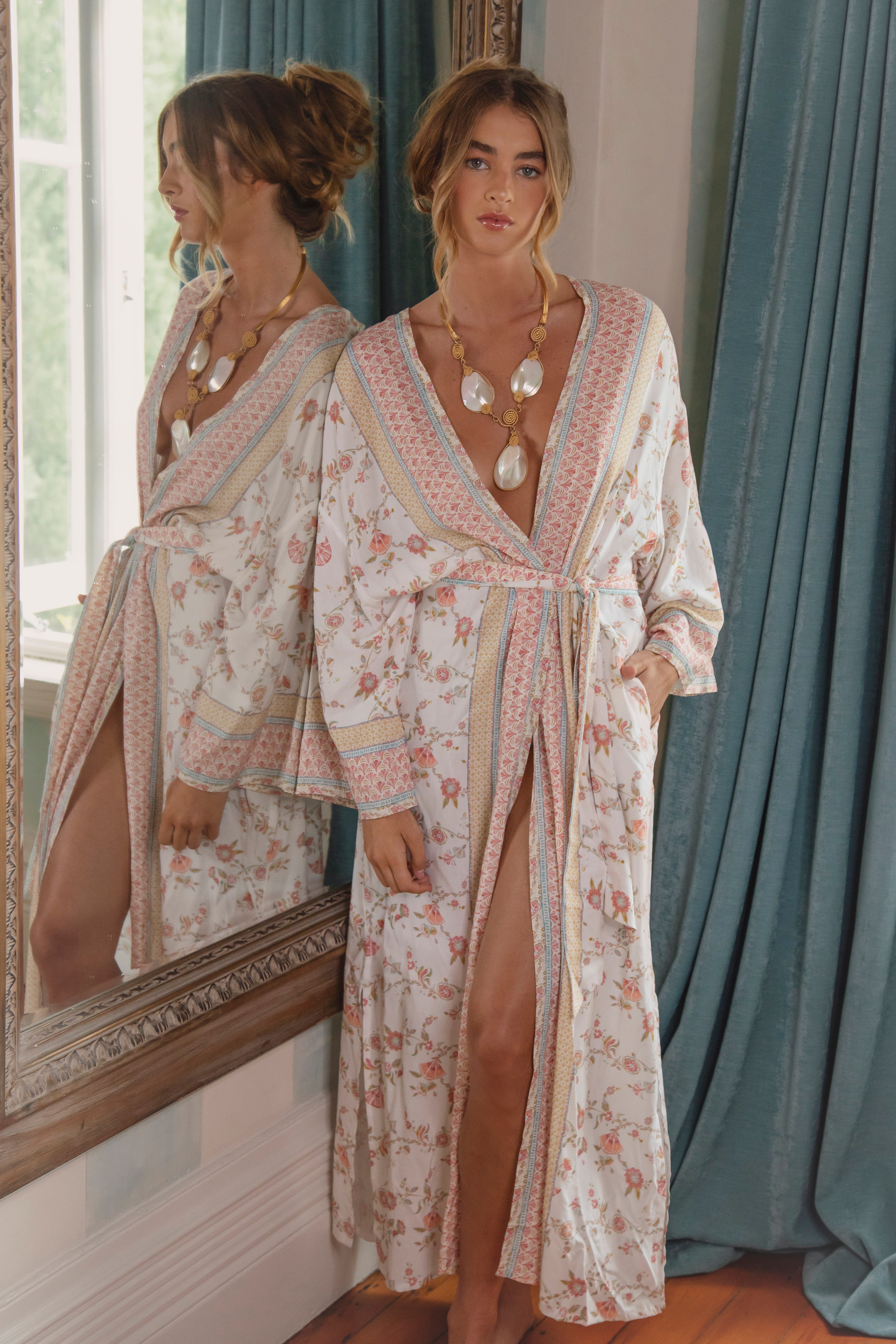 Antique Pearl Kimono - Delilah