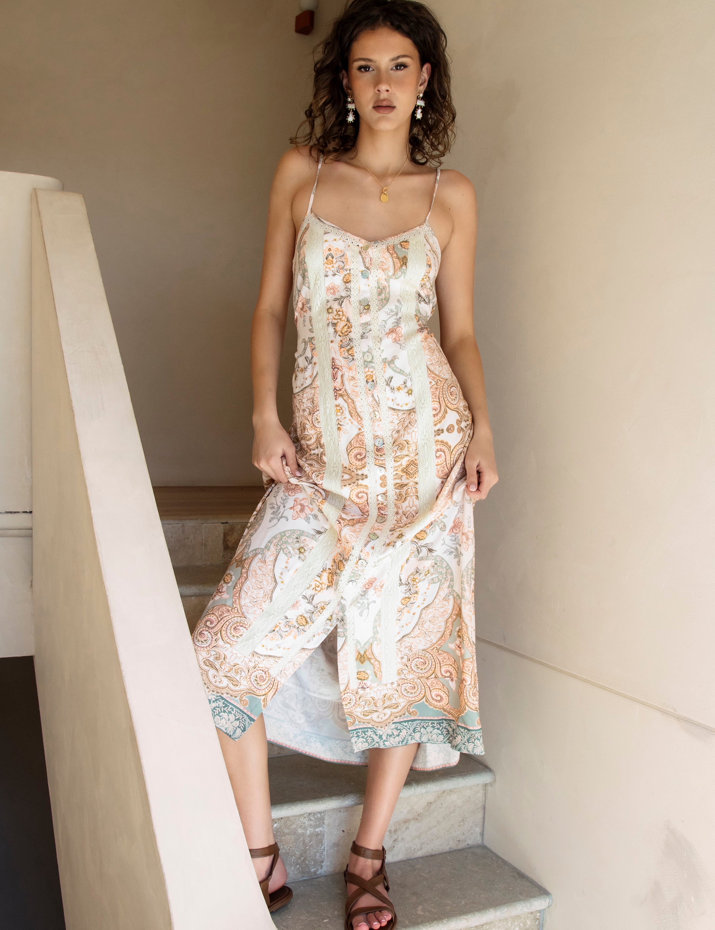 Antoinette Slip Dress - Pastel Romance