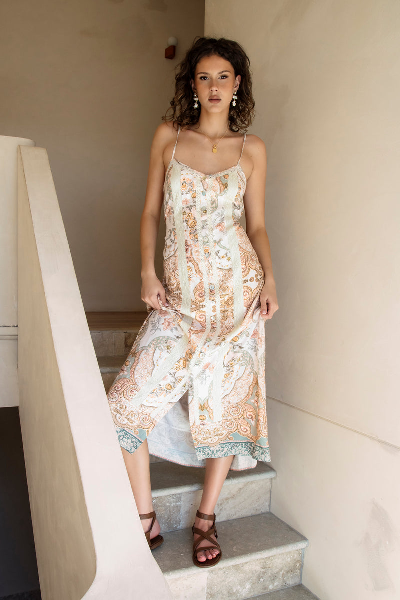 Antoinette Slip Dress - Pastel Romance
