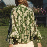 Aurora Blouse Evergreen rear view