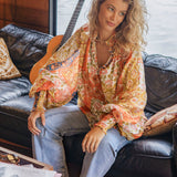 Aurora Blouse Gold Dust - front view.