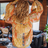 Aurora Blouse Gold Dust - rear view.
