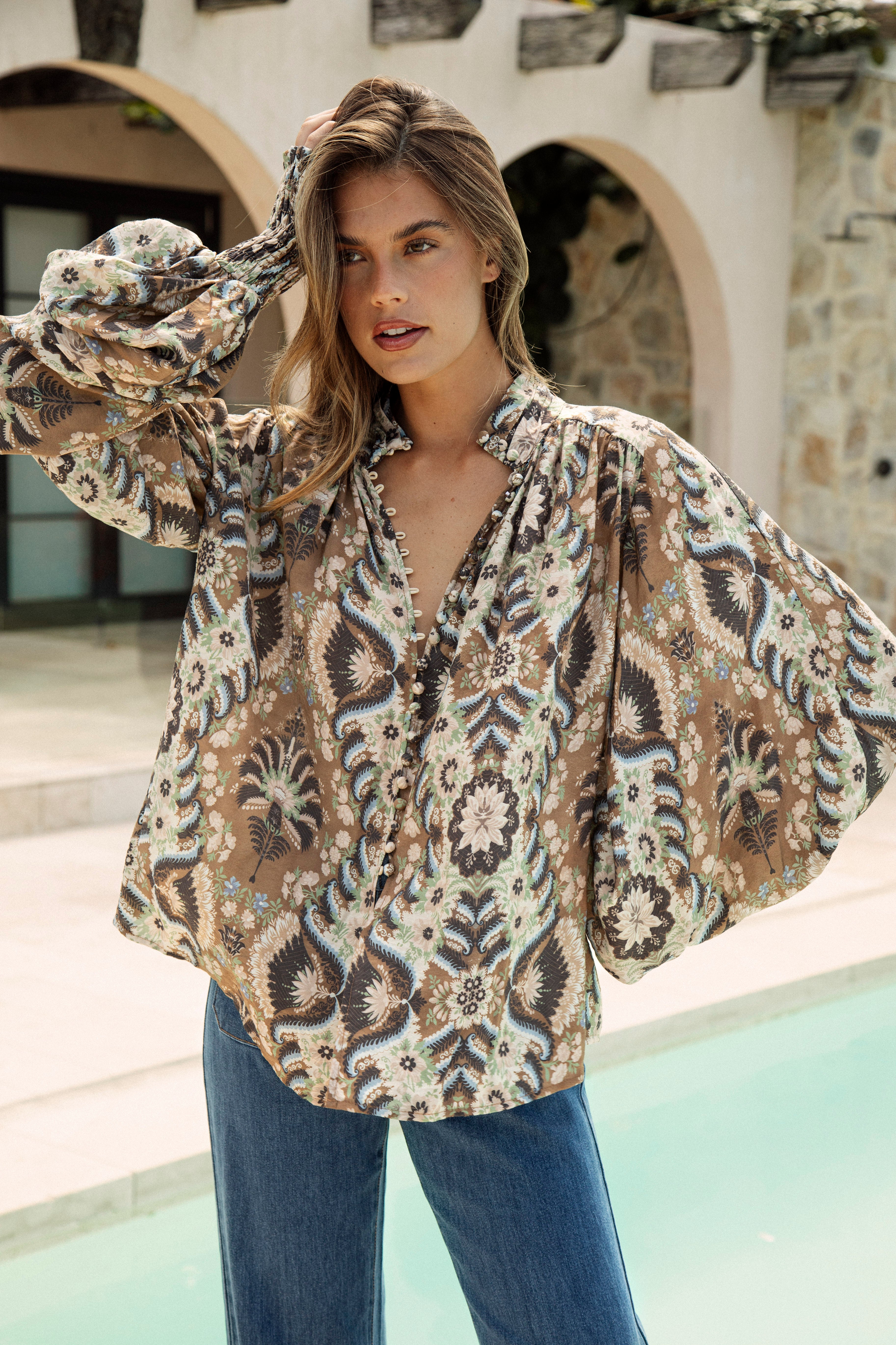Aurora Blouse - Olive