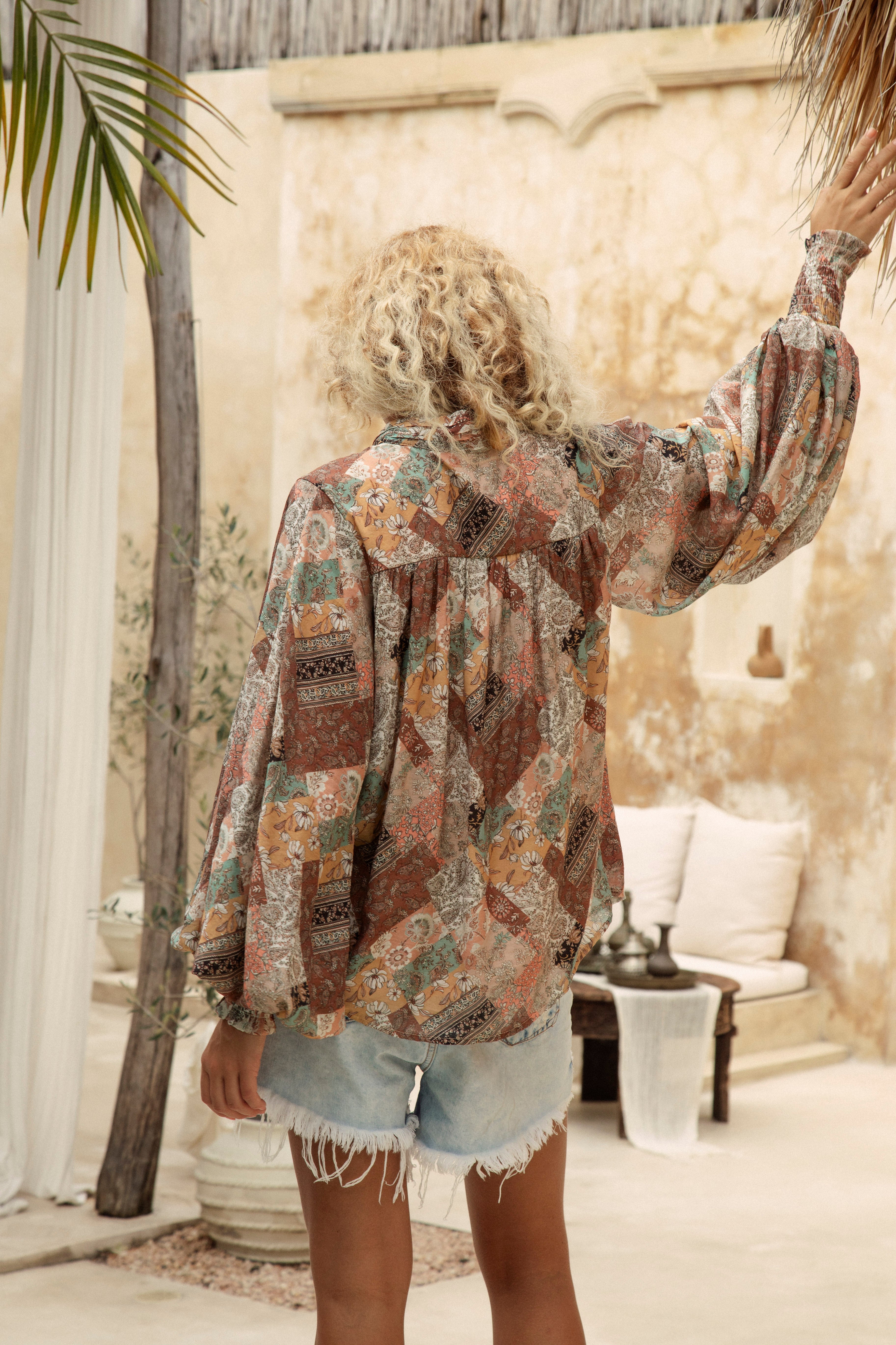Aurora Blouse - Wanderfolk Rear View