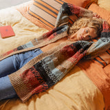 Autumn Skies Cardigan - long line cardigan crafted from wool and acrylic blend.