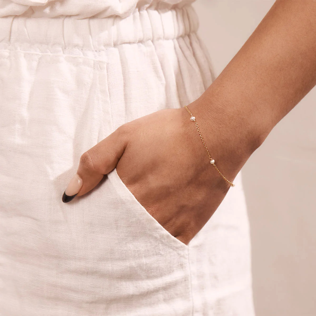 Mermaid Tears Pearl Bracelet Gold