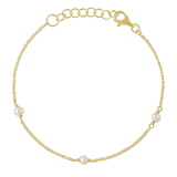 Mermaid Tears Pearl Bracelet Gold