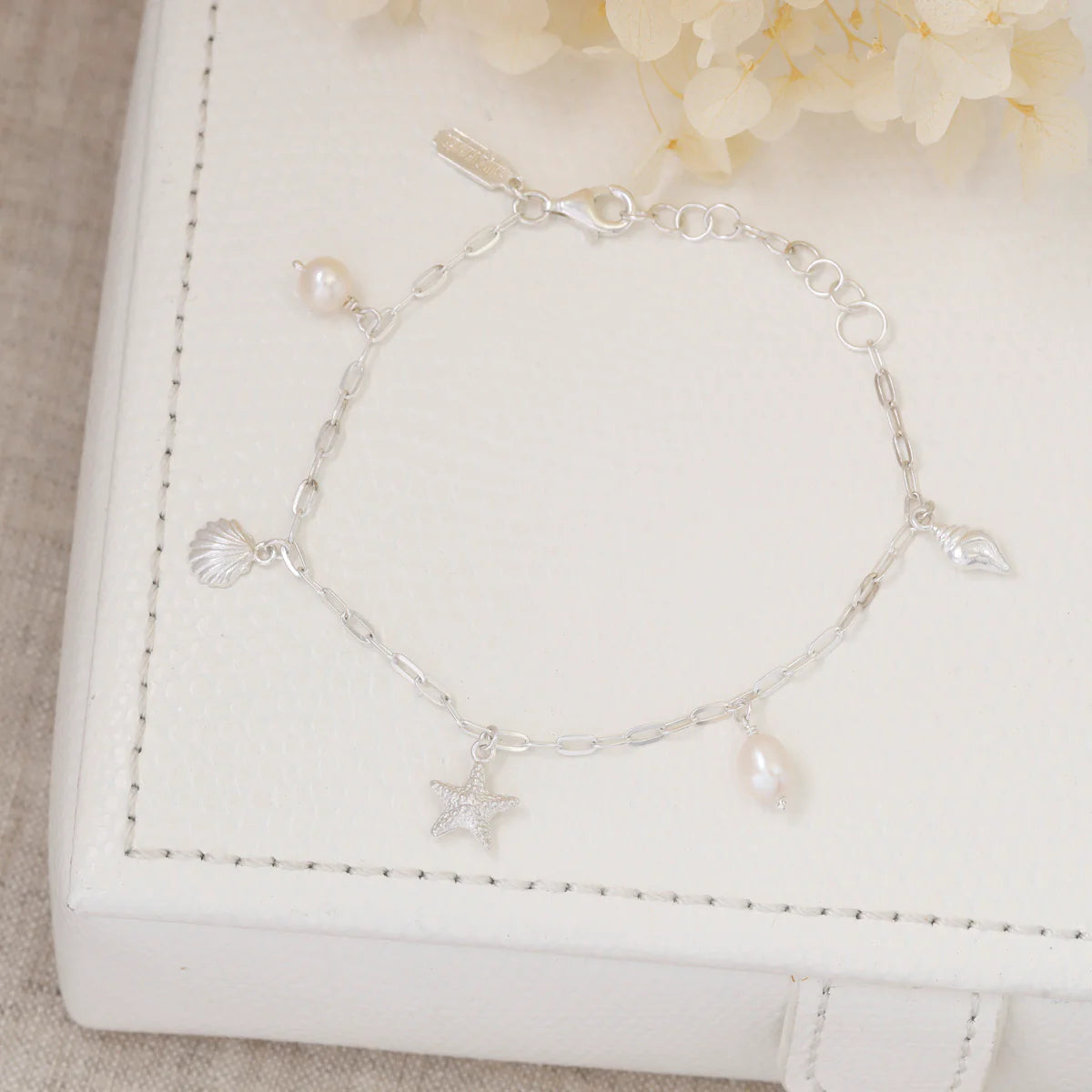 Oceanic Pearl Charm Bracelet