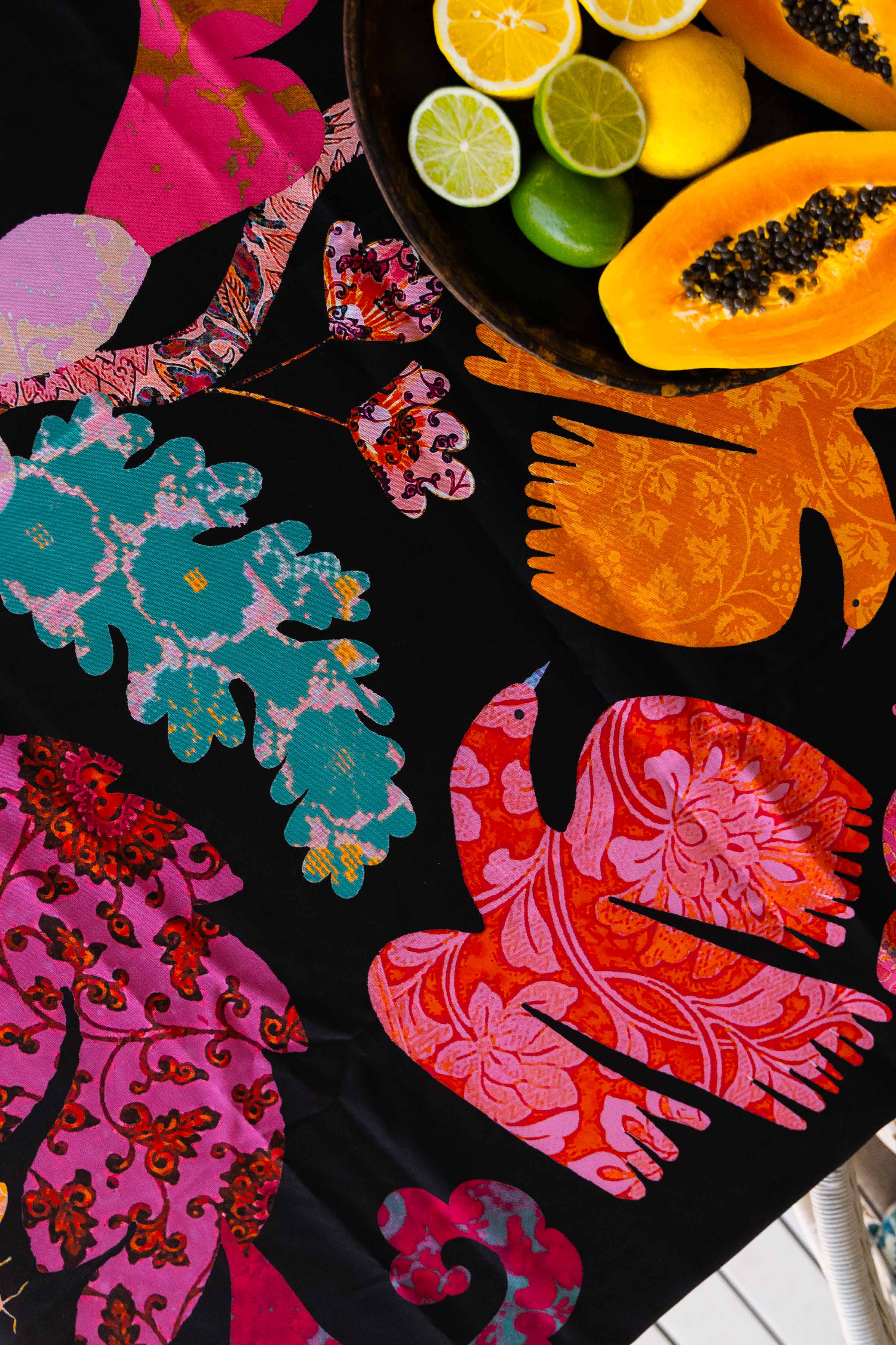 Canvas Tablecloth - Florabel Black