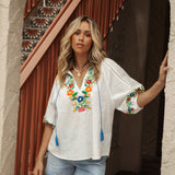 Flower Power Embroidered Top