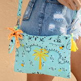 Bandana Love Cross Body Bag - Aqua