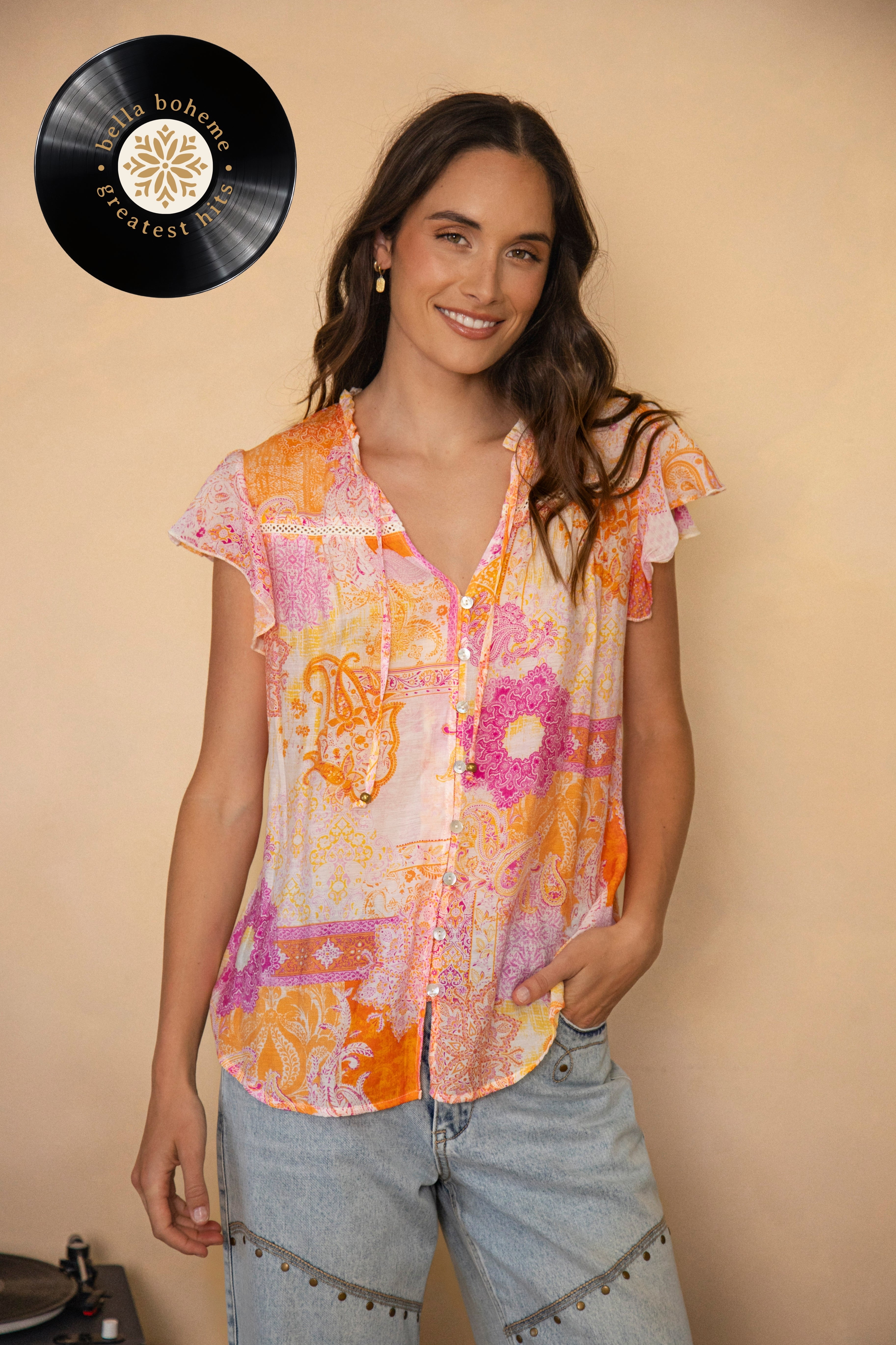Blossom Blouse - Papaya