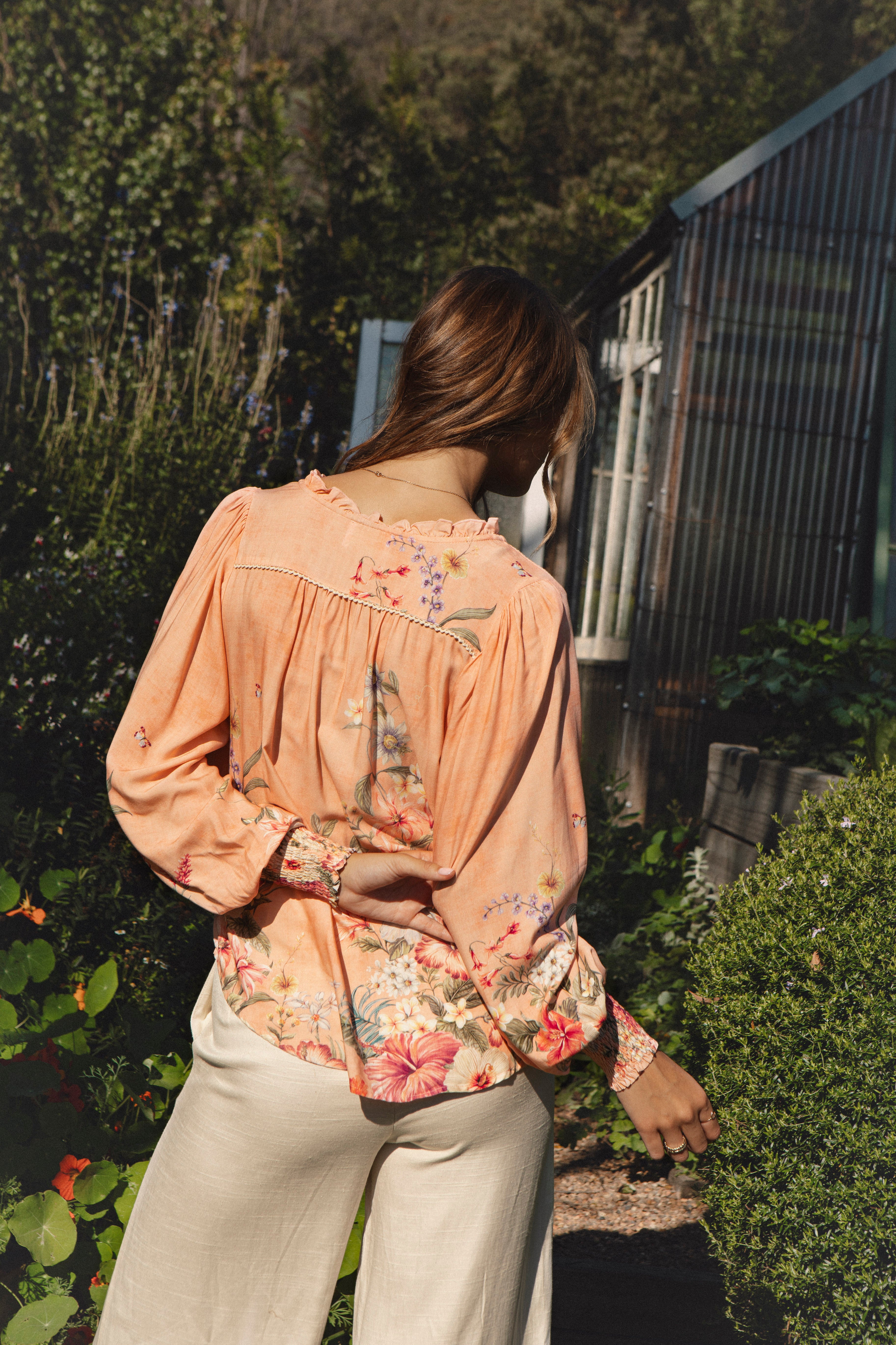 Bouquet Blouse - rear detail.