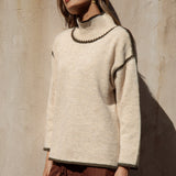Byron Knit Olive  - neutral coloured sweater 