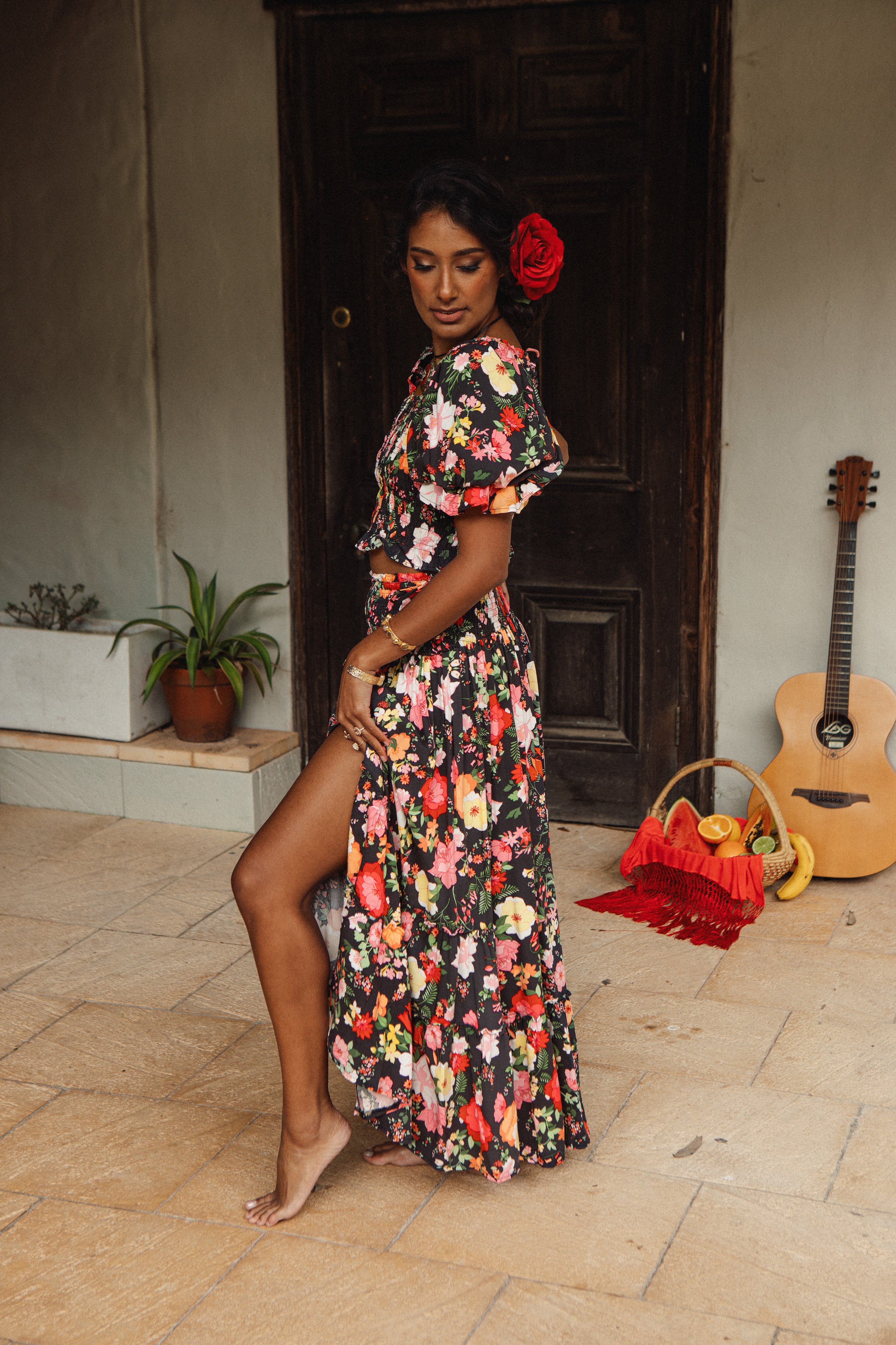 Camila Skirt Flamenco Side View