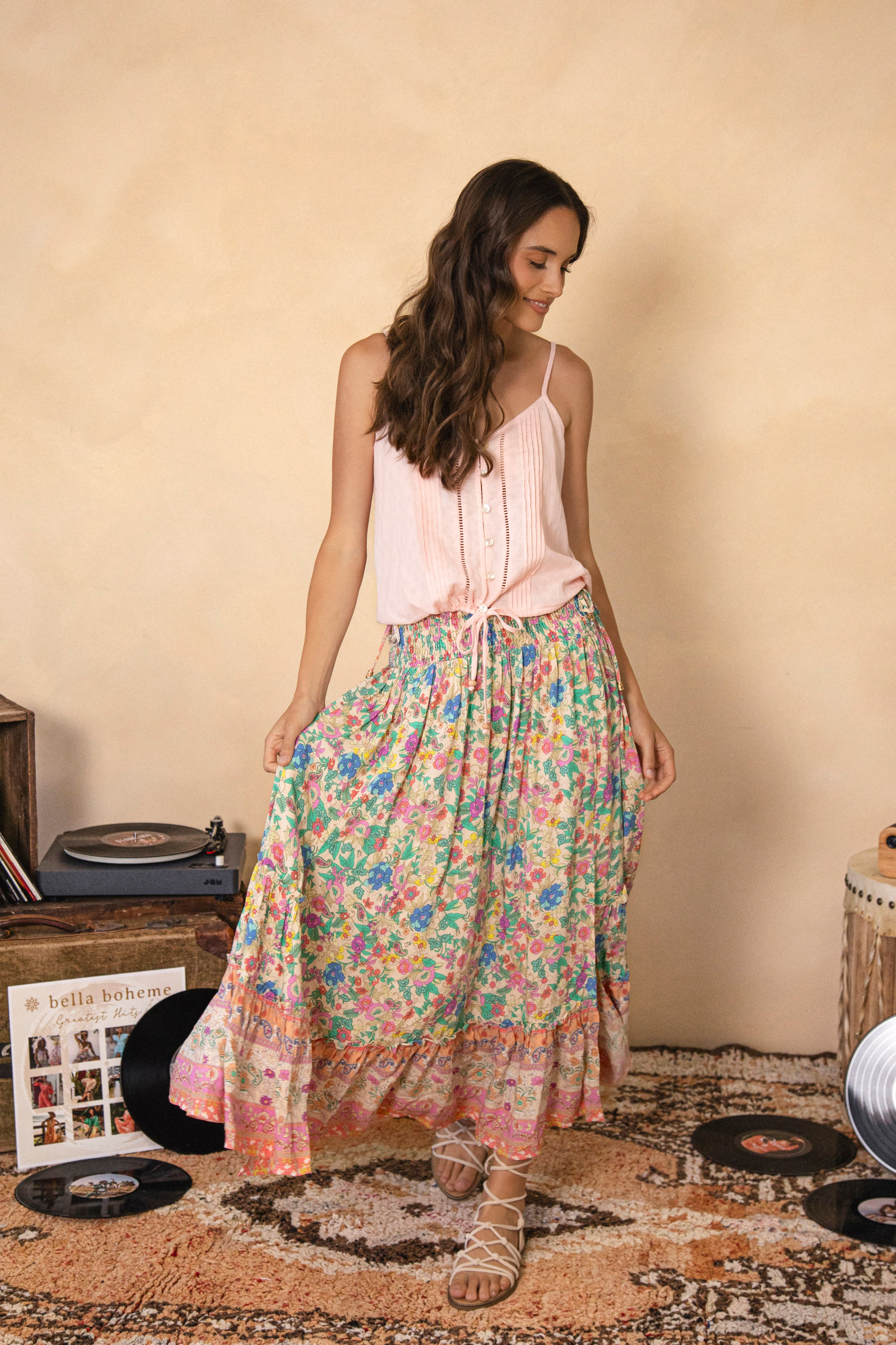 Camila Skirt  Poet Bohemian style Maxi skirt