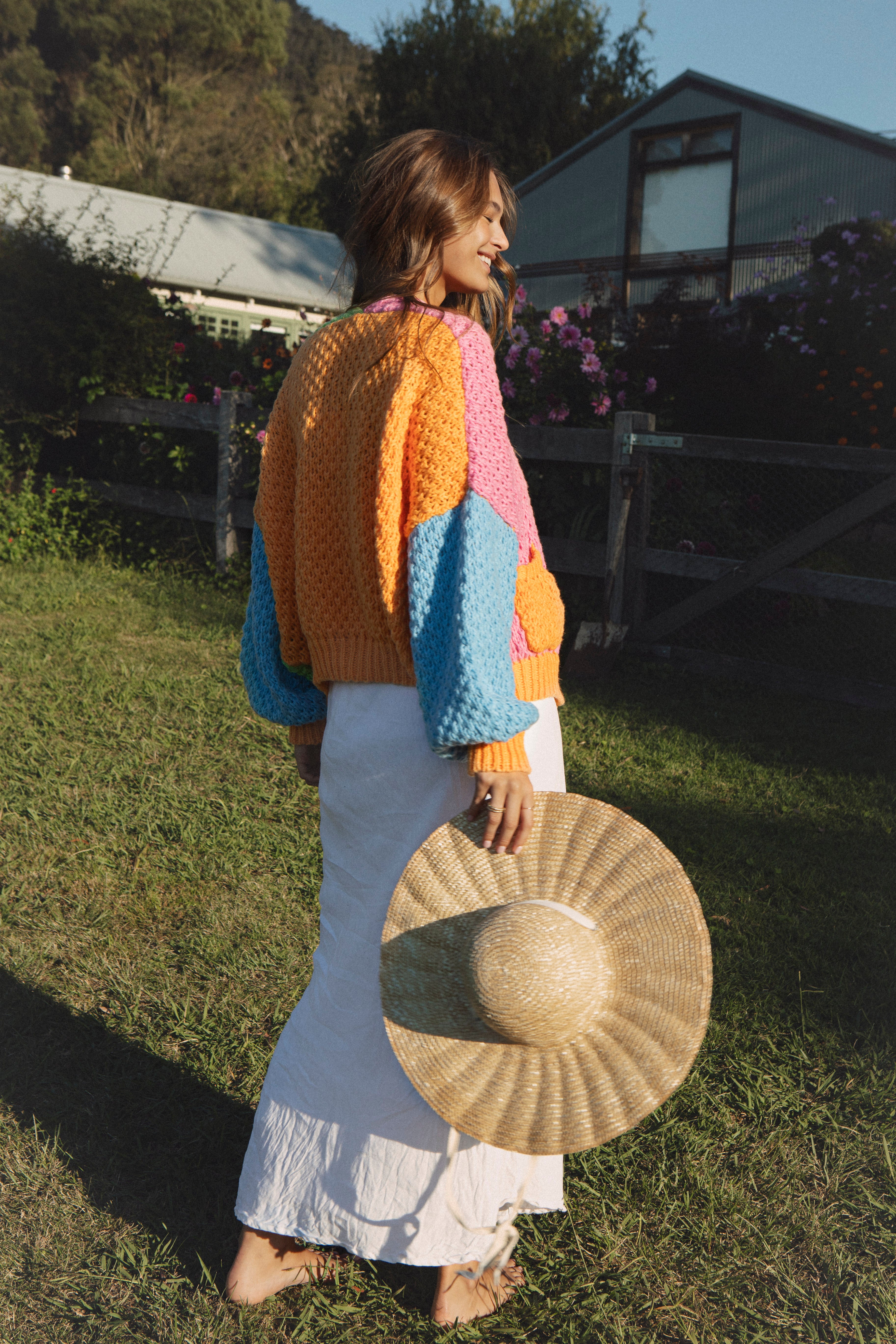 Carnival Rainbow Cardigan - rear view