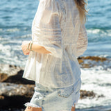 Coastal Glow Blouse features Boho style and lace details