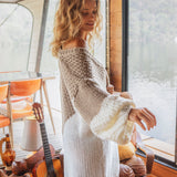 Cocoa Cardigan - side view.