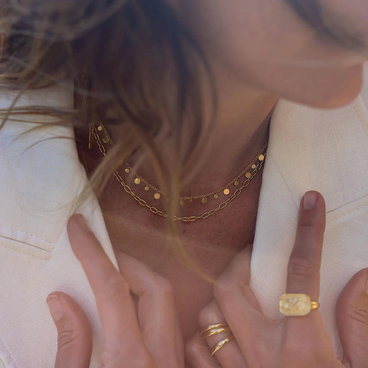 Coin Choker 18K Yellow Gold Plate