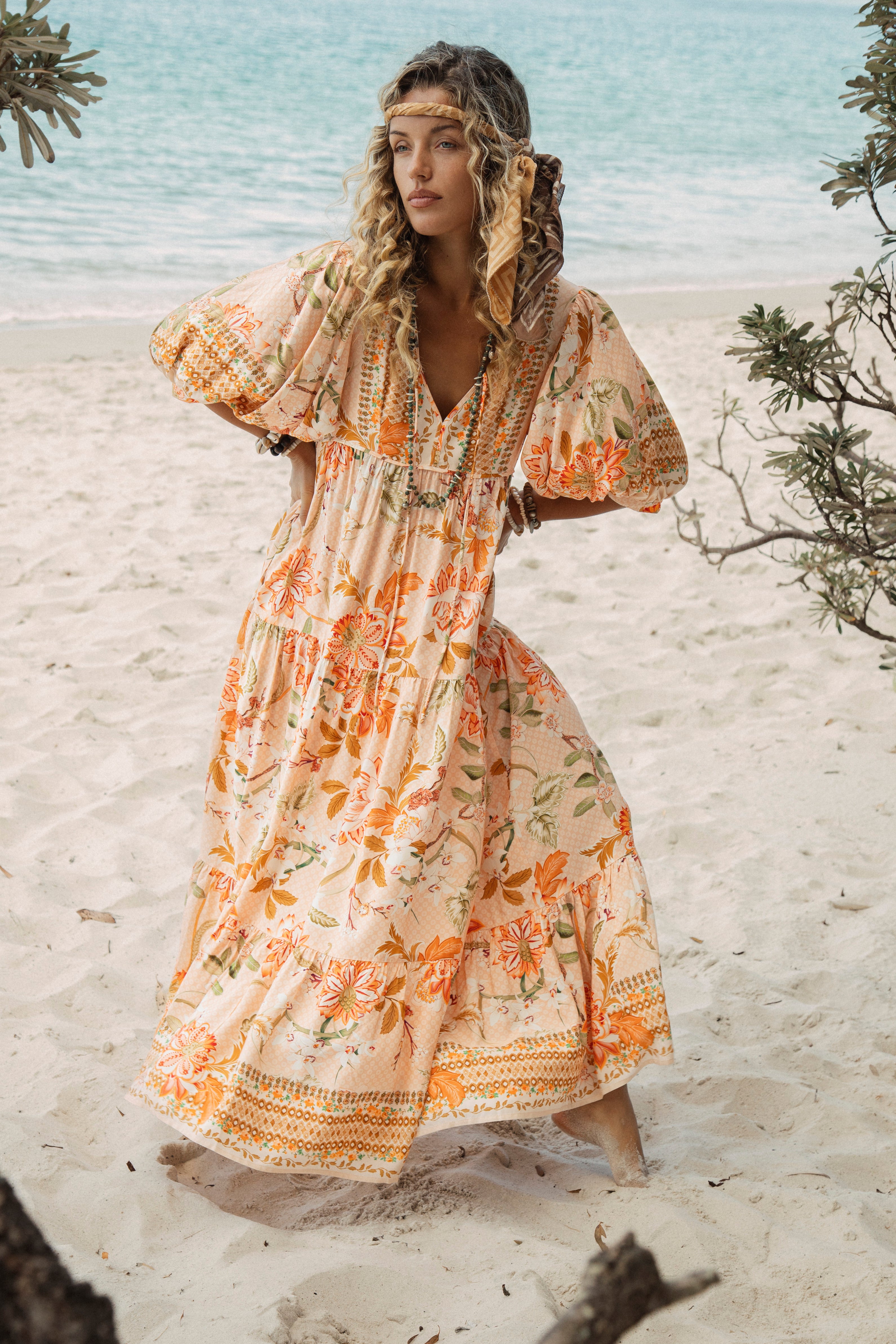 Coral Sands Smock Dress
