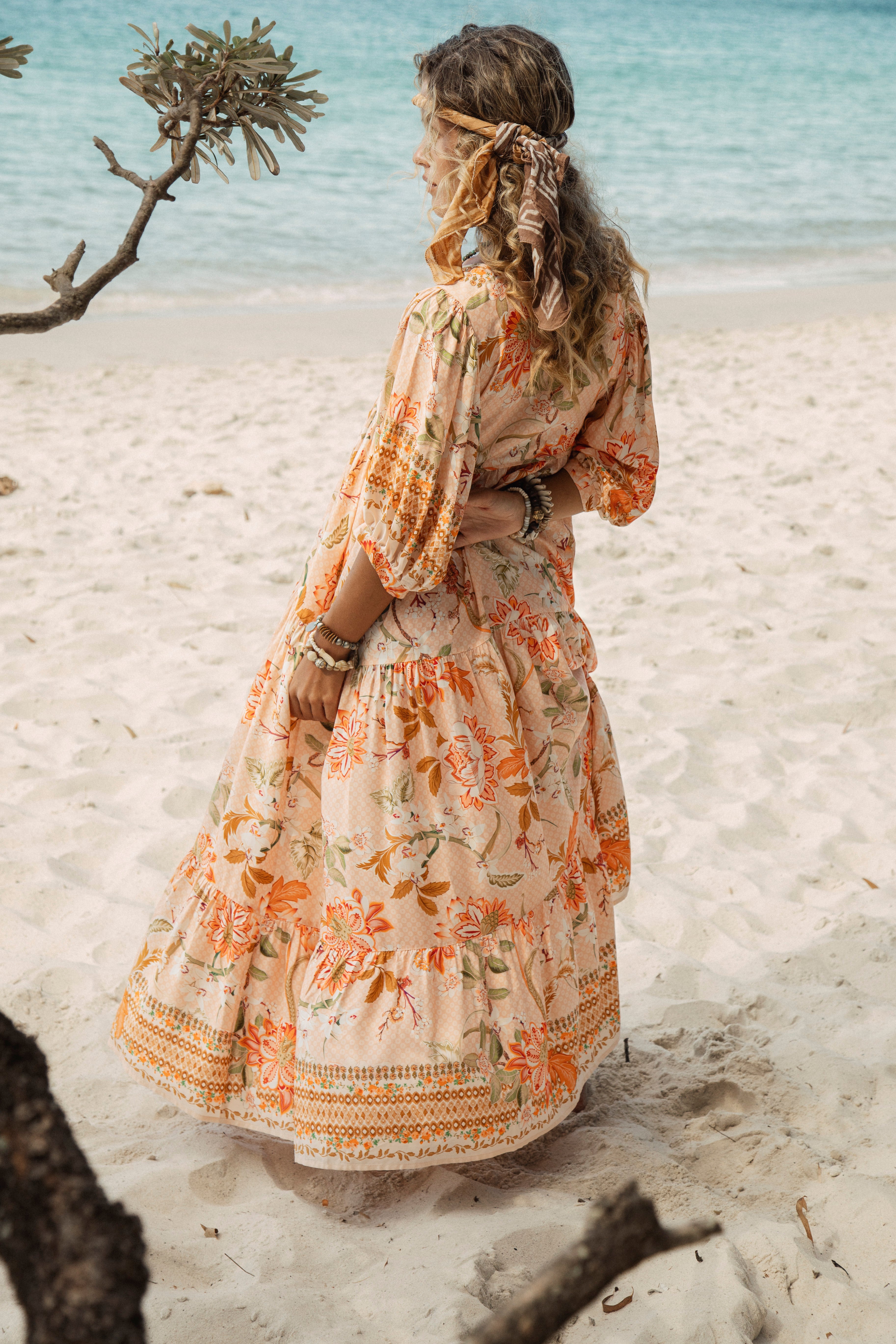 Coral Sands Smock Dress Rear View