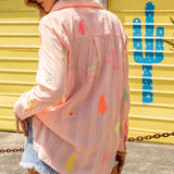 Cosmo Shirt Pastel Peach - rear view