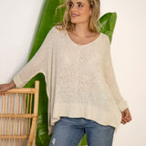 Cove Slouch Knit Natural - textured knit crafted for comfort
