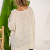 Cove Slouch Knit Natural - Rear View