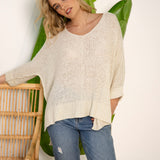 Cove Slouch Knit Natural features a relaxed fit and textured style. The perfect layering piece.