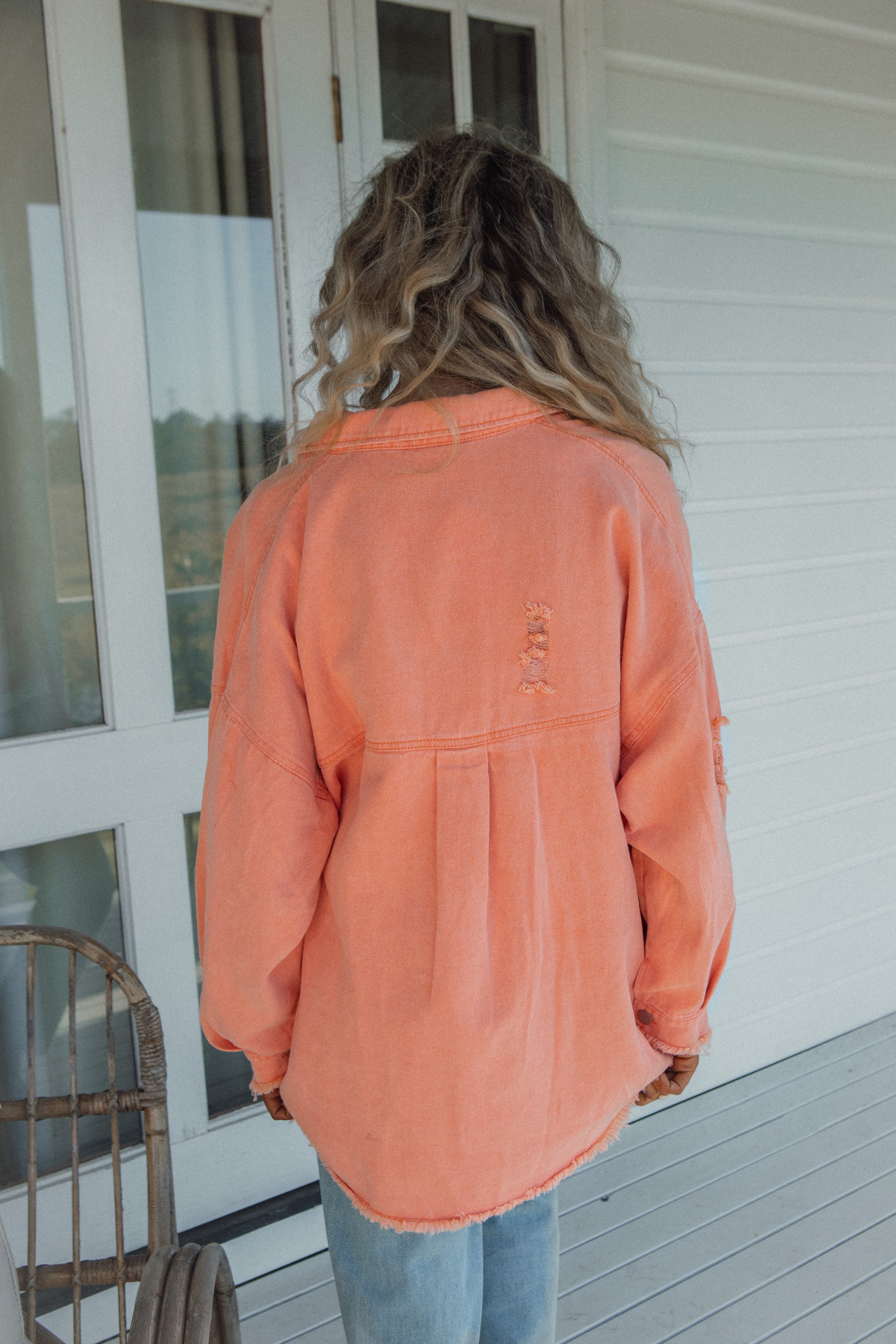 Desert Jacket Coral - rear view.