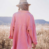 Desert Jacket Flamingo - rear view - pink denim jacket